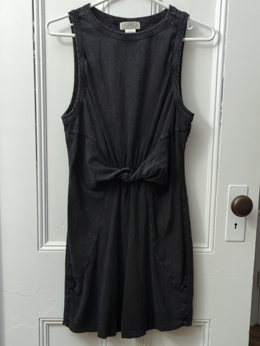L*space Black Knot-Front Sleeveless Mini Dress